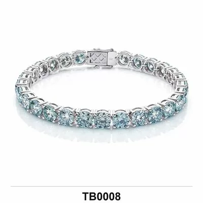 1.20ct Cushion Lab Grown Sapphire Bracelet in 925 Sterling Silver