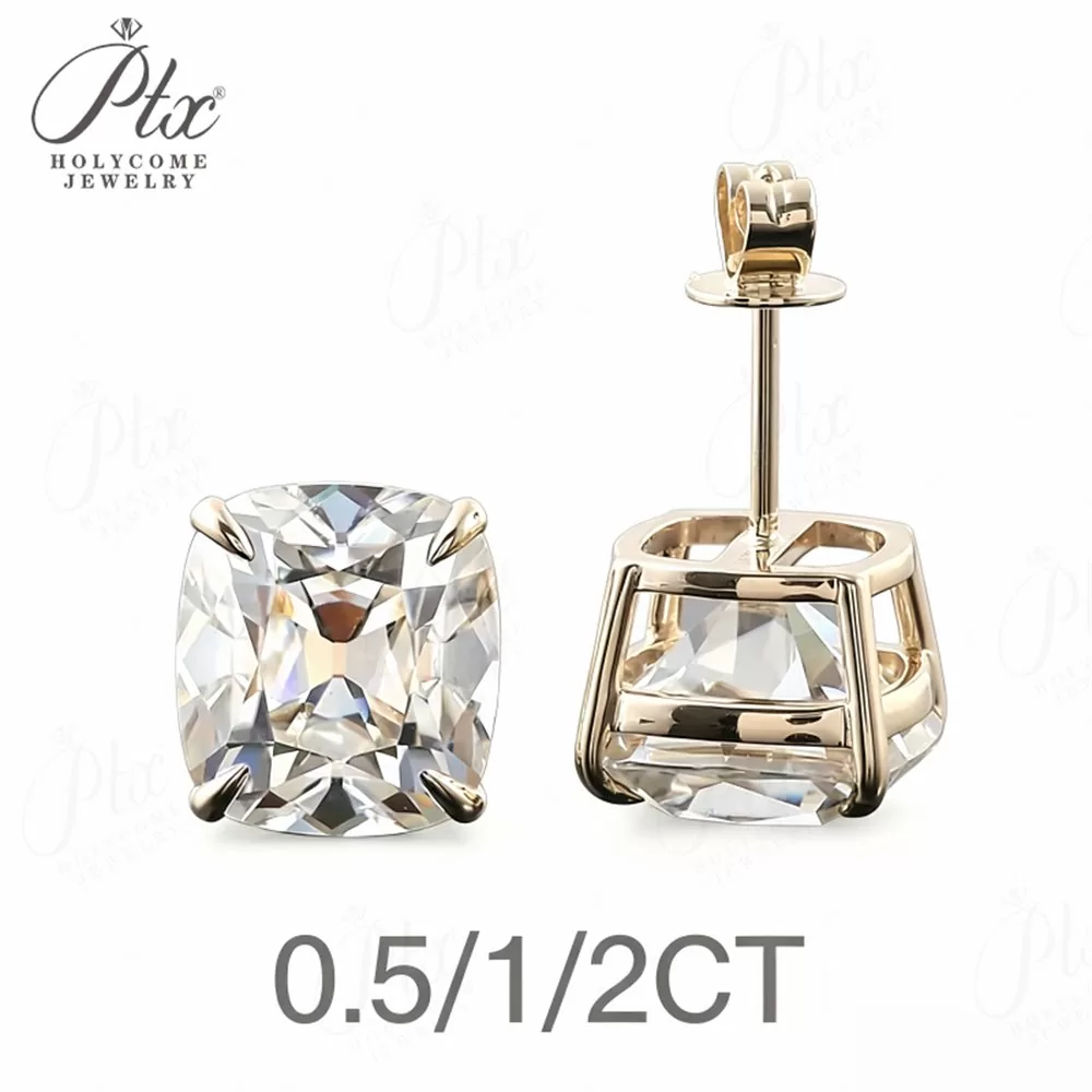 Lab-Grown Diamond 1.0ct–4.0ct Cushion Cut Earrings Wholesale