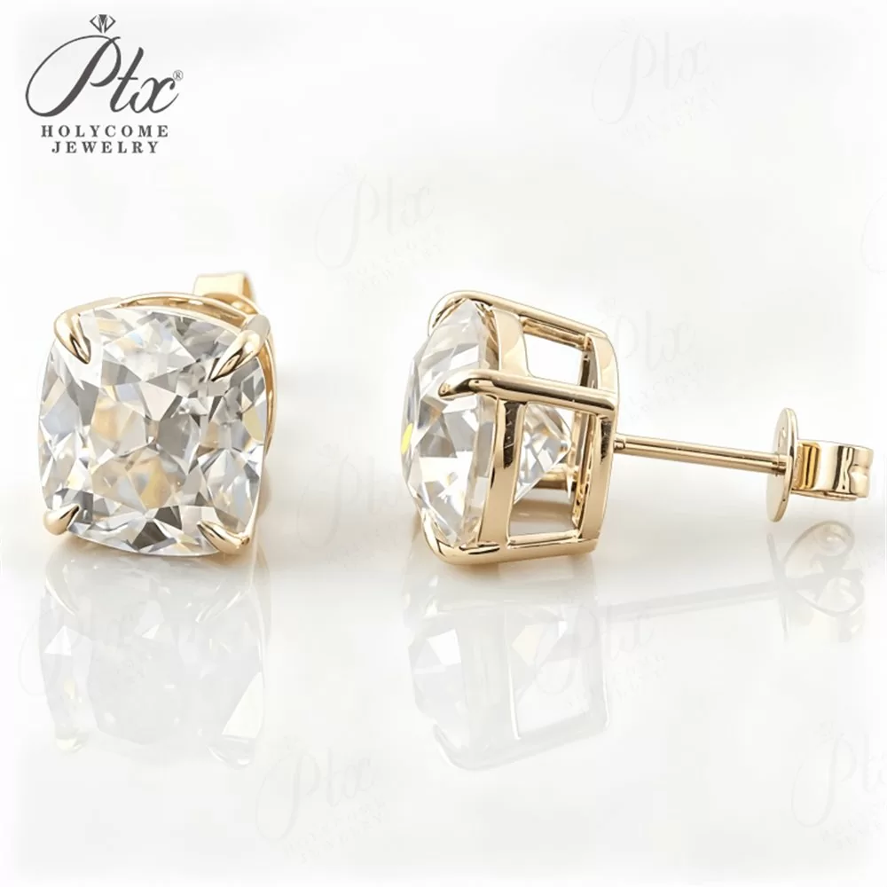 Lab-Grown Diamond 1.0ct–4.0ct Cushion Cut Earrings Wholesale detail view 2
