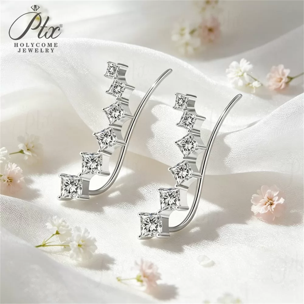 Lab-Grown Diamond Earrings Wholesale S925 Silver IGI Model LDER3659 detail view 6