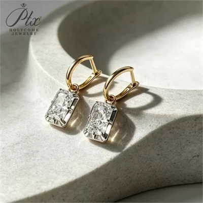 Lab-Grown Diamond Earrings Wholesale Yellow Gold IGI