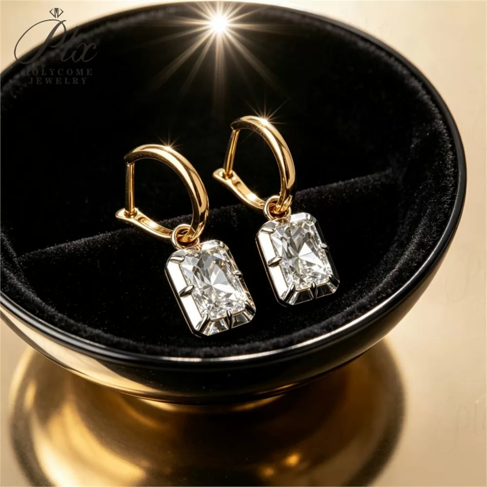 Lab-Grown Diamond Earrings Wholesale Yellow Gold IGI detail view 3