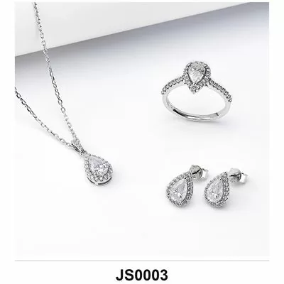 Lab-Grown Diamond Jewelry Set Wholesale S925 Silver IGI Model JS0003