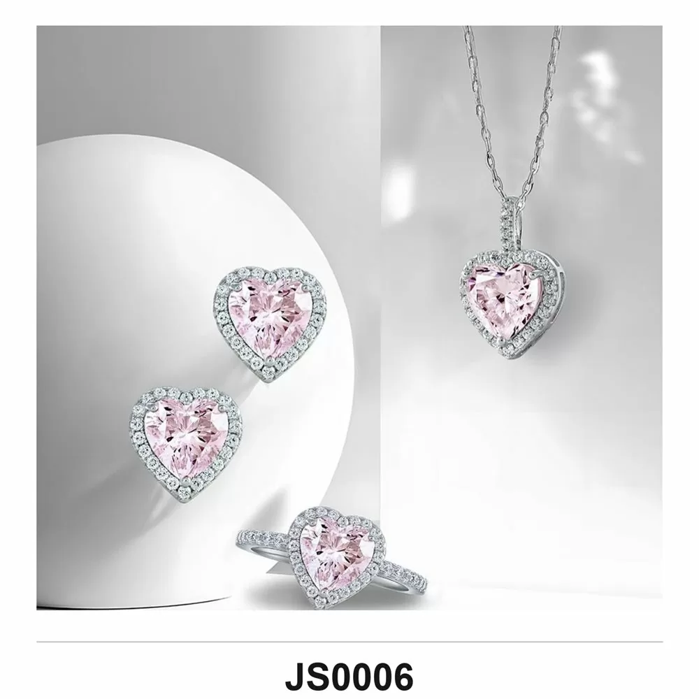 Lab-Grown Diamond Jewelry Set Wholesale S925 Silver IGI Model JS0006
