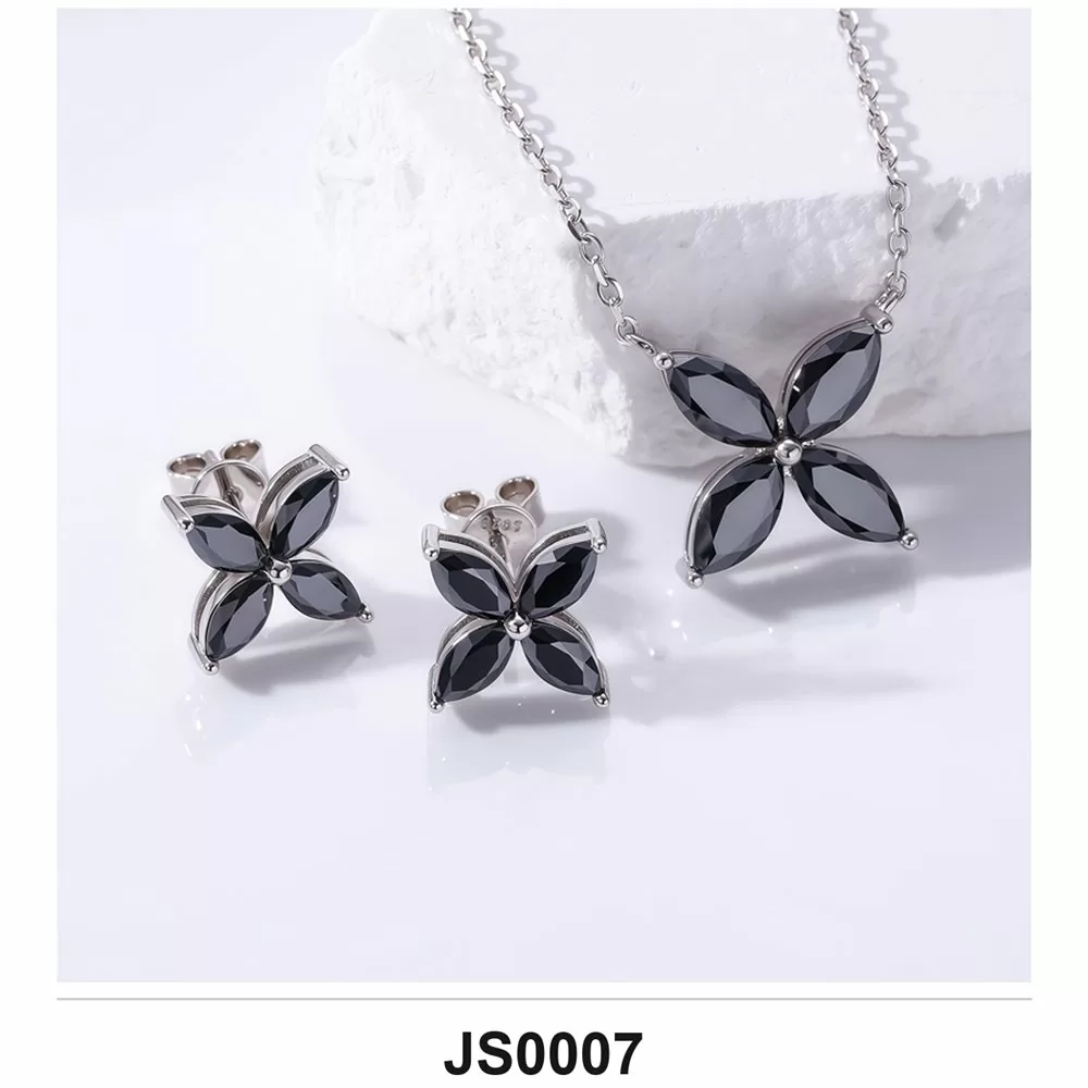 Lab-Grown Diamond Jewelry Set Wholesale S925 Silver IGI Model JS0007