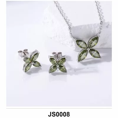 Lab-Grown Diamond Jewelry Set Wholesale S925 Silver IGI Model JS0008