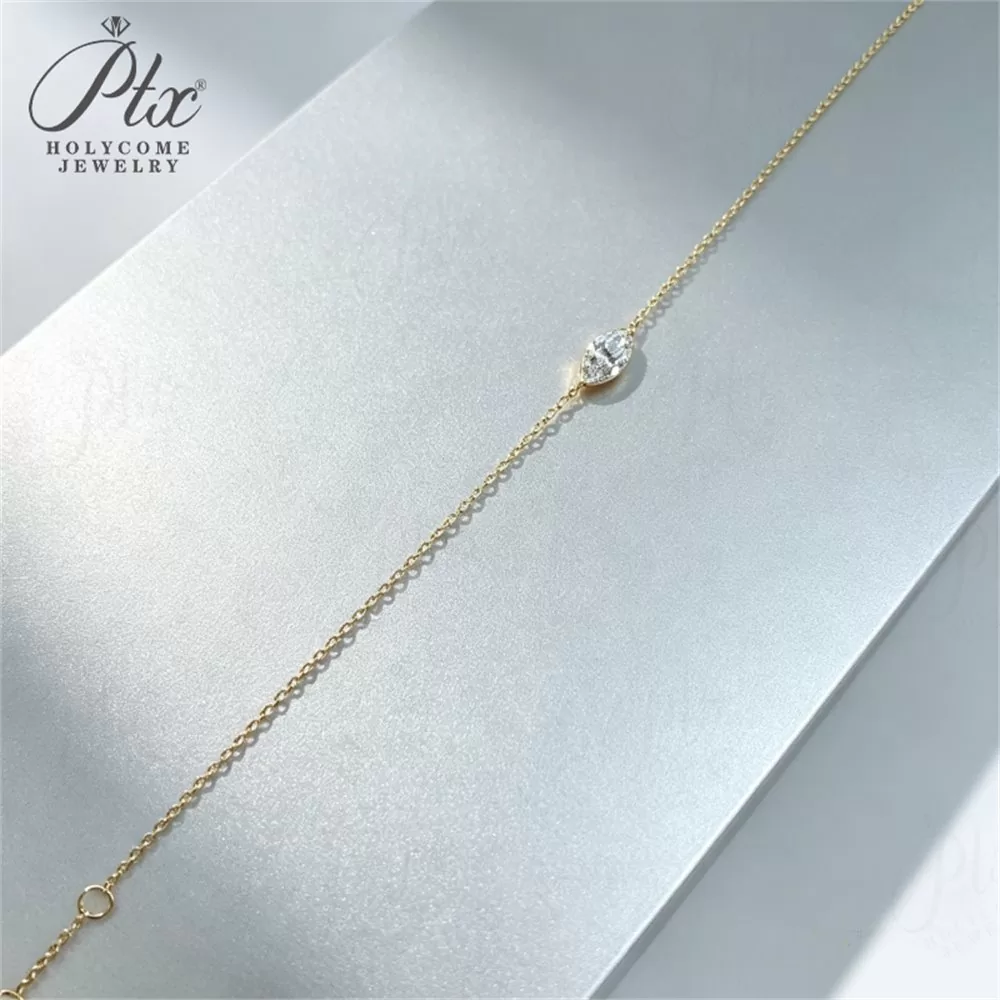 Lab-Grown Diamond 0.3ct Marquise Cut Pendant Necklace Wholesale detail view 2