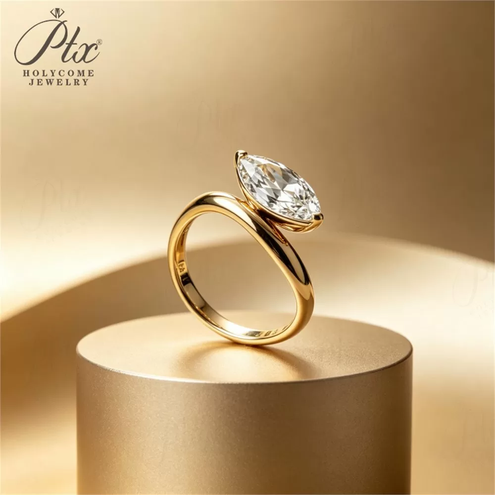 Lab-Grown Diamond 1.0ct–2.0ct Marquise Cut Ring Wholesale IGI detail view 2
