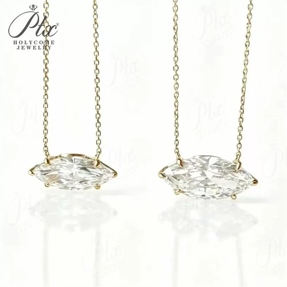 Lab-Grown Diamond Marquise Cut Necklace Wholesale S925 Silver detail view 2
