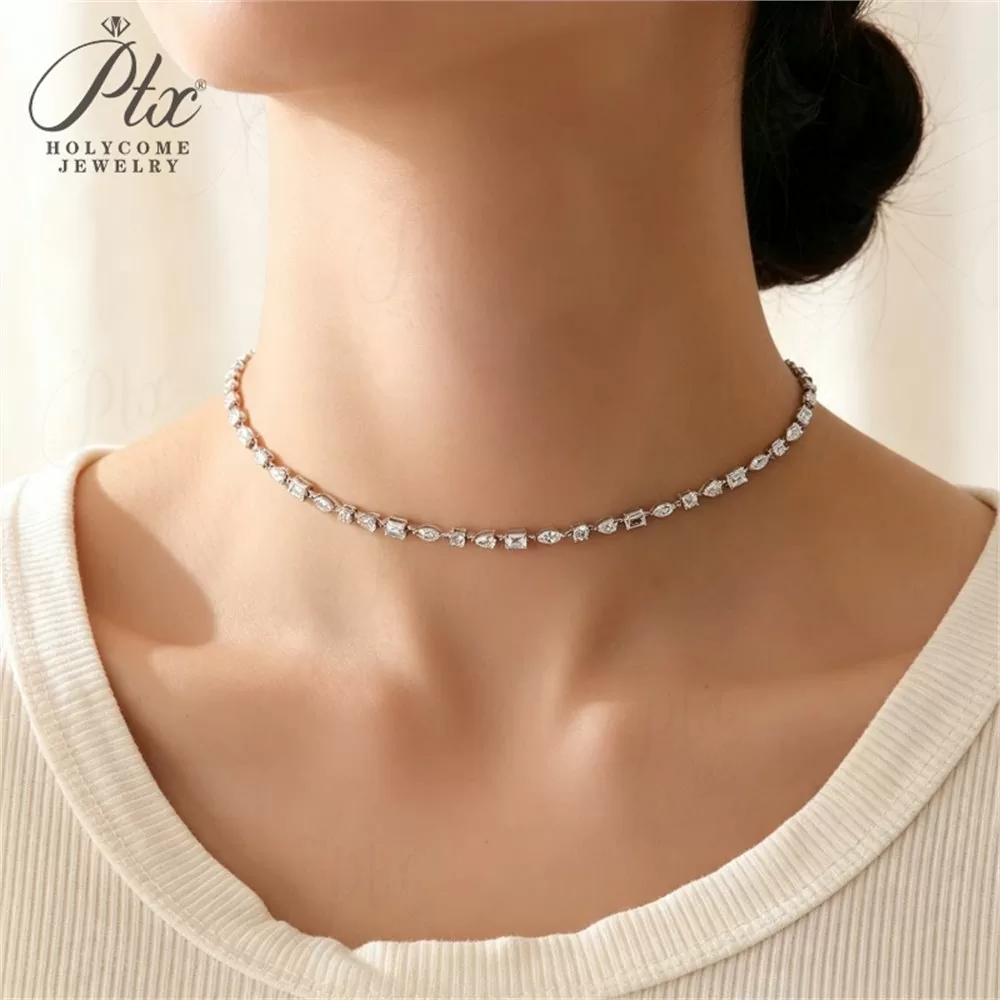 Lab-Grown Diamond Necklace Wholesale 10K Gold VVS IGI detail view 5