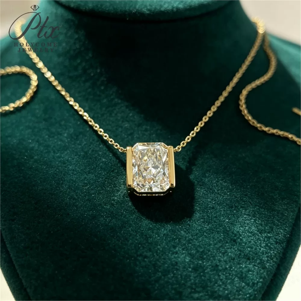 Lab-Grown Diamond 12.0ct Radiant Cut Necklace Wholesale IF IGI detail view 3