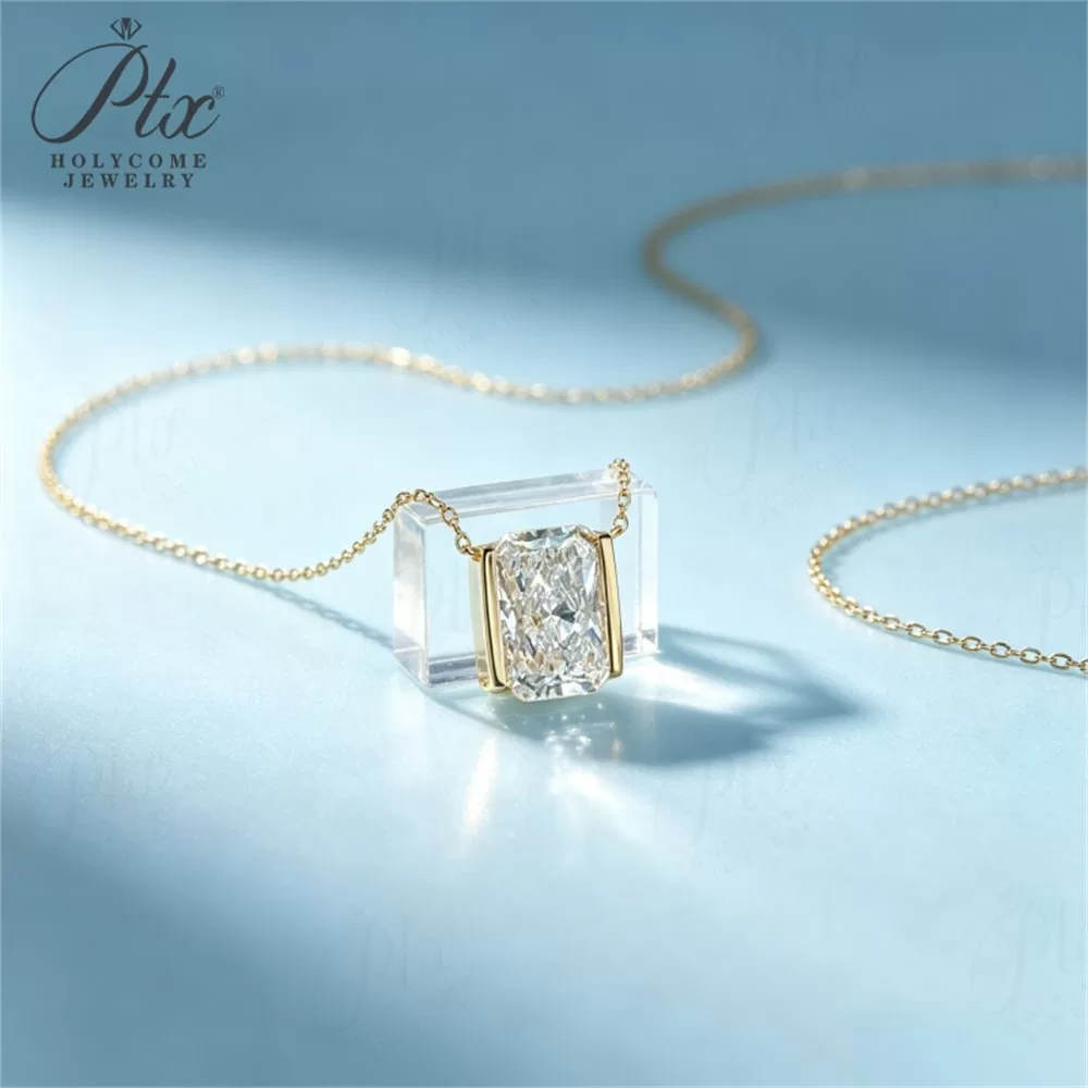 Lab-Grown Diamond 12.0ct Radiant Cut Necklace Wholesale IF IGI detail view 4