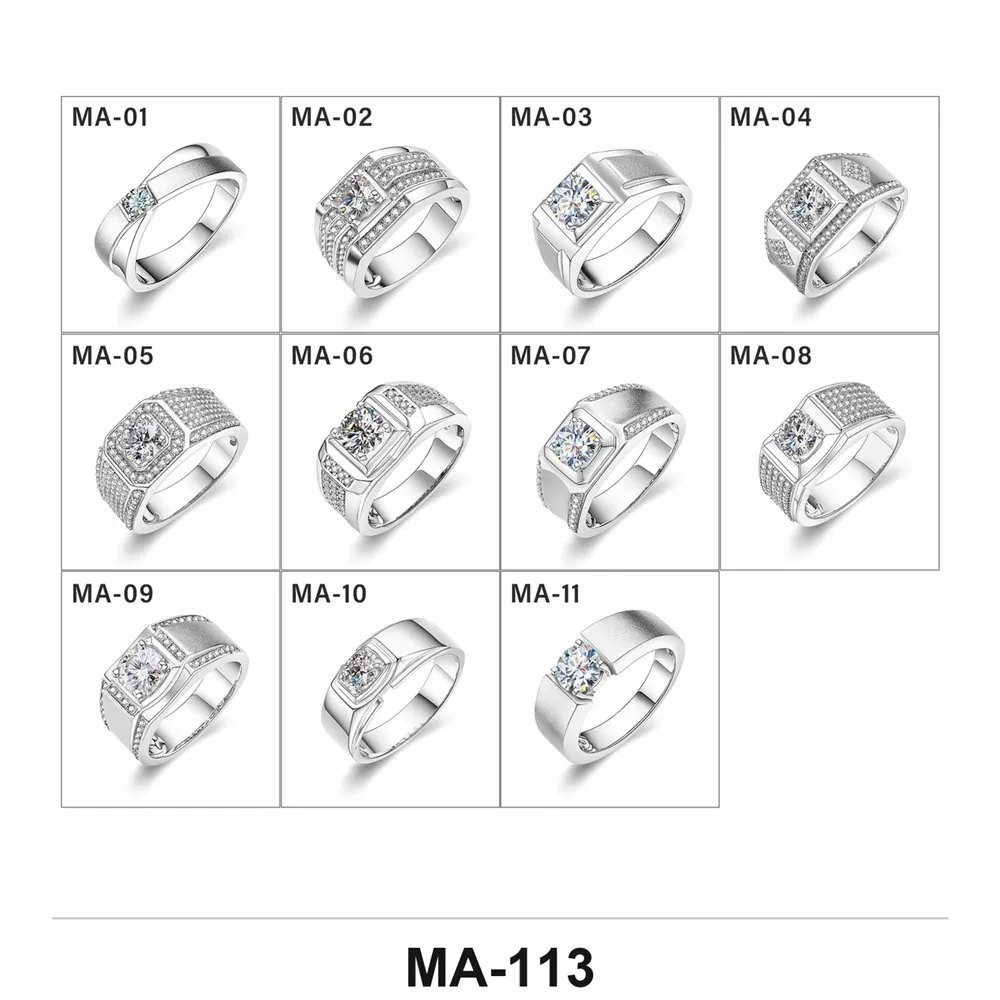 Lab-Grown Diamond Ring Wholesale S925 Silver IGI Model MA-113