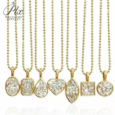 Lab-Grown Diamond 2.0ct Round Cut Necklace Wholesale 18K Gold