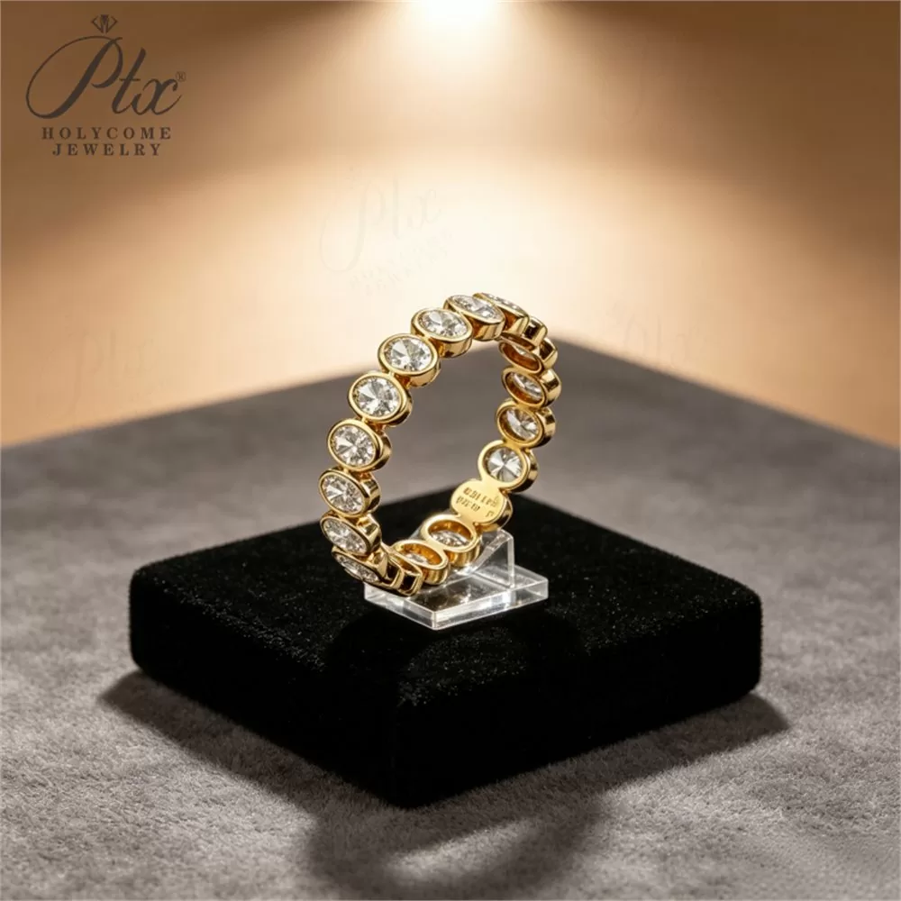 Lab-Grown Diamond Round Cut Ring Wholesale 10K Gold GRA detail view 2