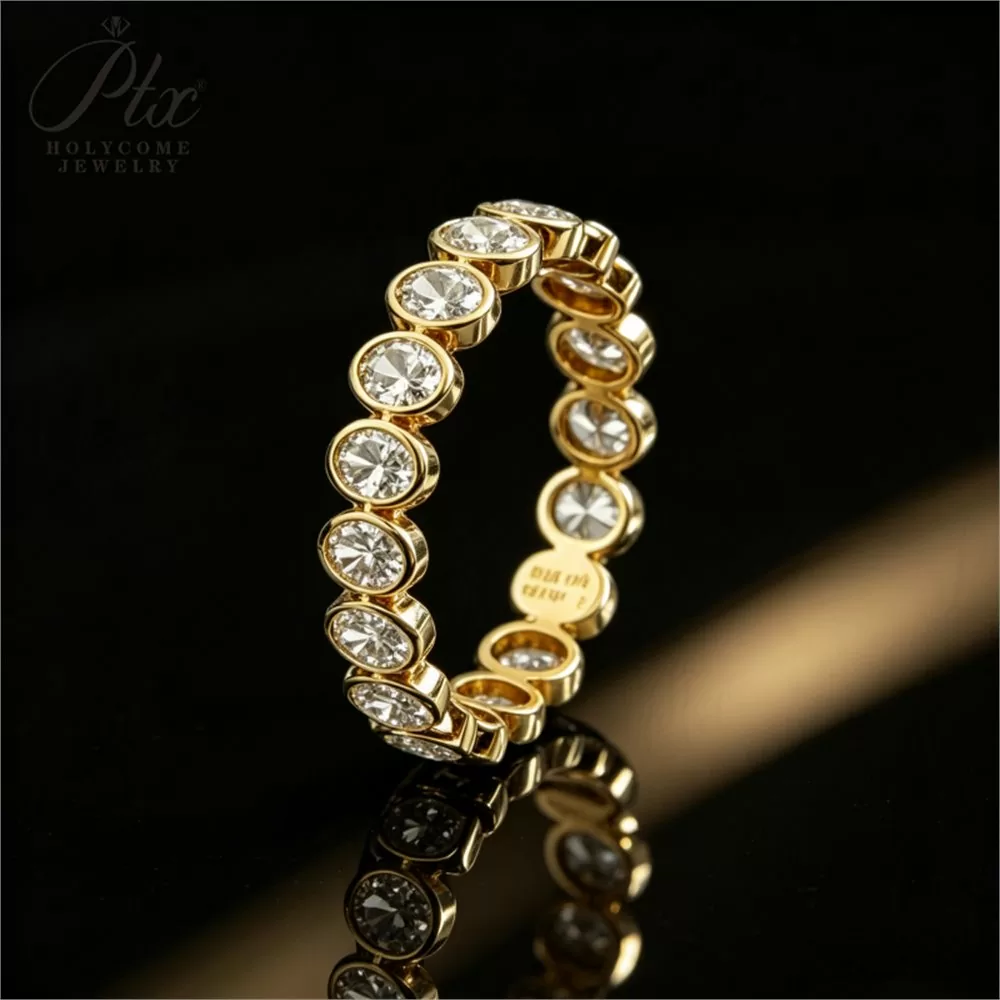 Lab-Grown Diamond Round Cut Ring Wholesale 10K Gold GRA detail view 3