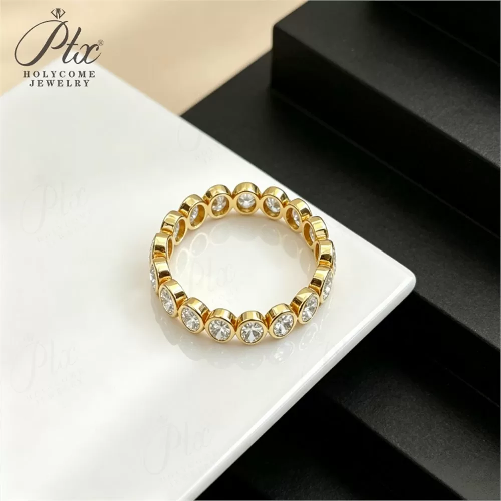 Lab-Grown Diamond Round Cut Ring Wholesale 10K Gold GRA detail view 4