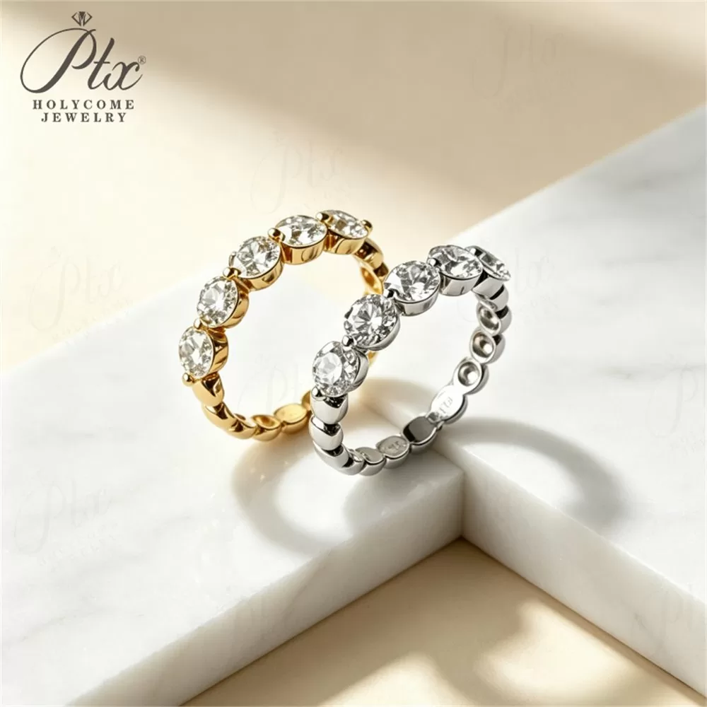 Lab-Grown Diamond Round Cut Ring Wholesale S925 Silver IGI — LDRG2942