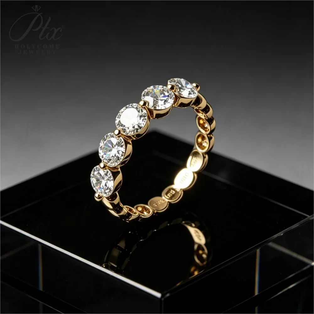 Lab-Grown Diamond Round Cut Ring Wholesale S925 Silver IGI — LDRG2942 detail view 6