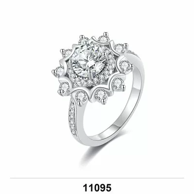 Moissanite 0.5ct–3.0ct Ring Wholesale S925 Silver VVS1 GRA Model 11095