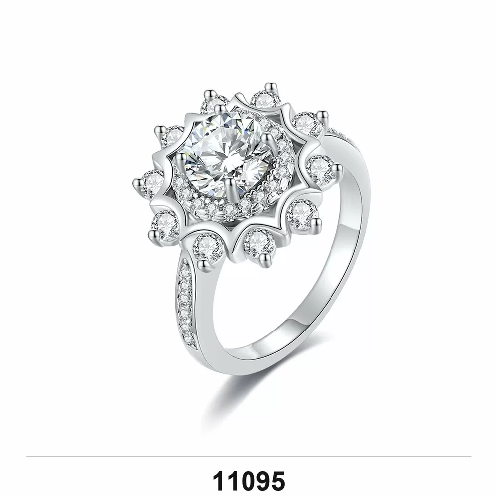 Moissanite 0.5ct–3.0ct Ring Wholesale S925 Silver VVS1 GRA Model 11095