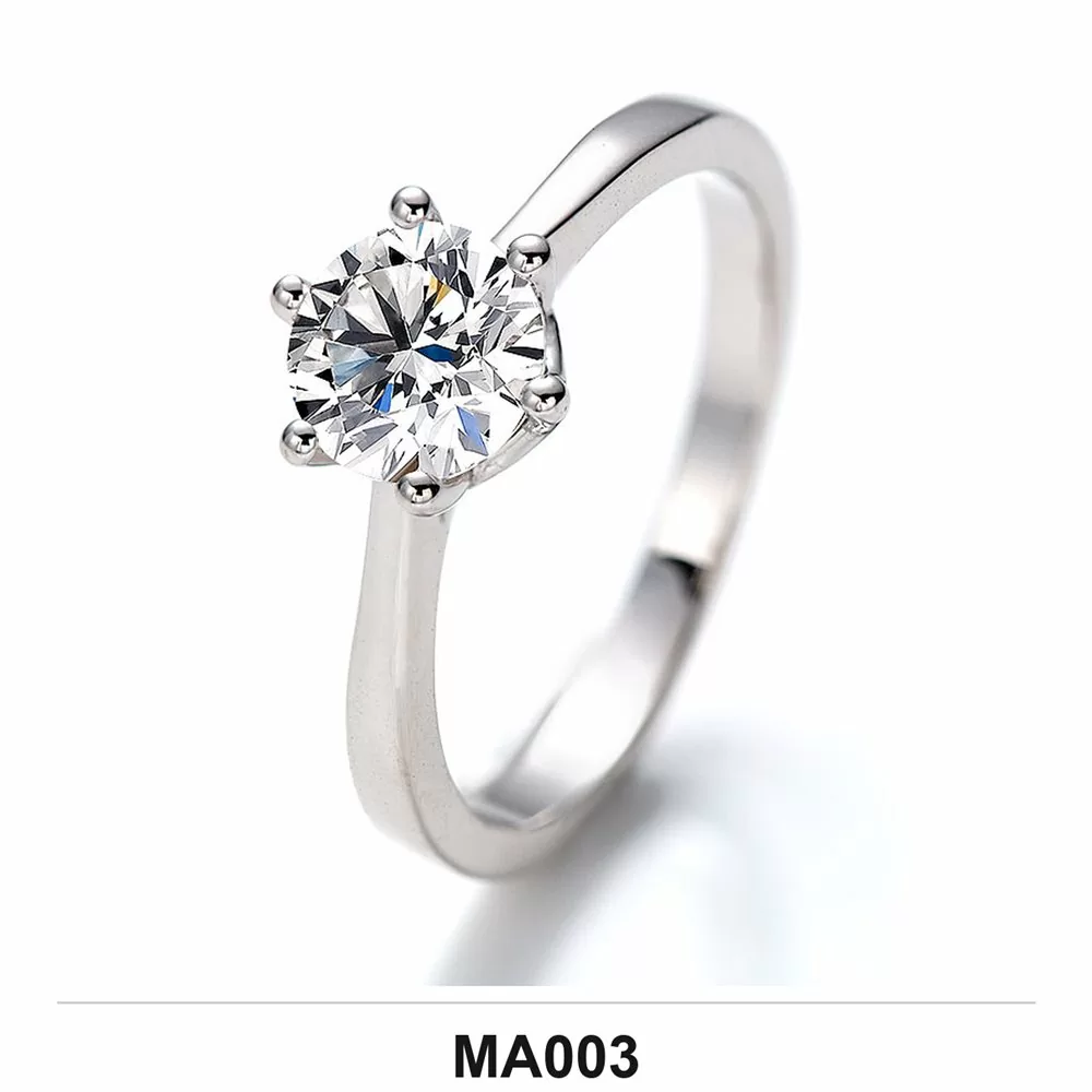 Moissanite 0.5ct–3.0ct Ring Wholesale S925 Silver VVS1 GRA Model MA003