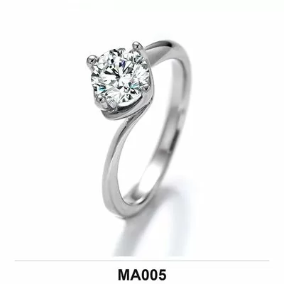 Moissanite 0.5ct–3.0ct Ring Wholesale S925 Silver VVS1 GRA Model MA005