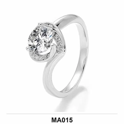 Moissanite 0.5ct–3.0ct Ring Wholesale S925 Silver VVS1 GRA Model MA015