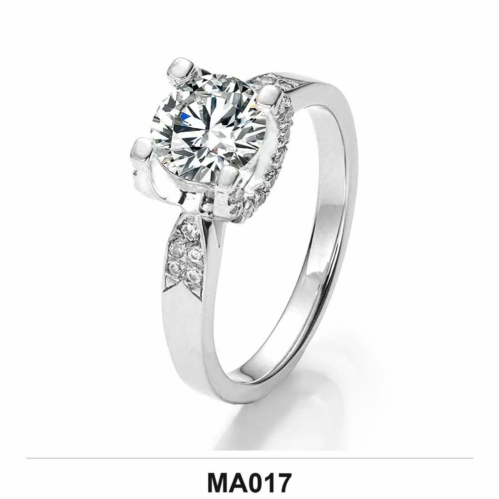 Moissanite 0.5ct–3.0ct Ring Wholesale S925 Silver VVS1 GRA Model MA017