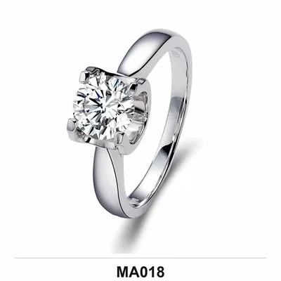 Moissanite 0.5ct–3.0ct Ring Wholesale S925 Silver VVS1 GRA Model MA018