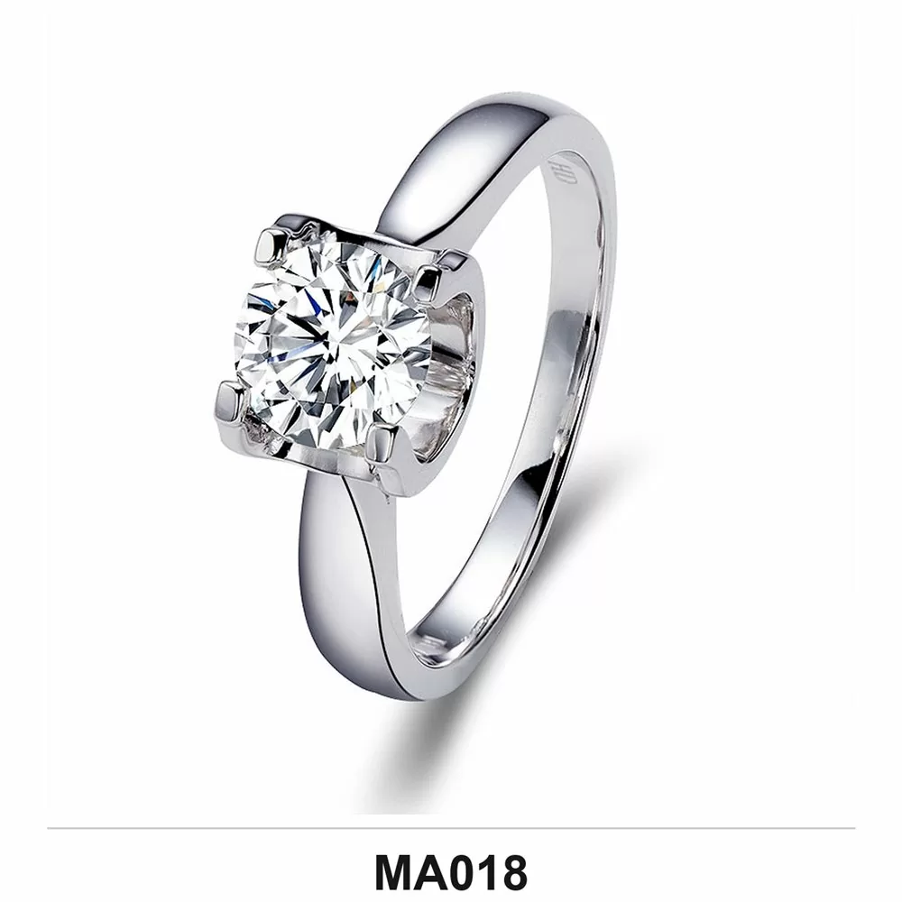 Moissanite 0.5ct–3.0ct Ring Wholesale S925 Silver VVS1 GRA Model MA018