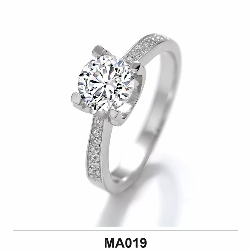 Moissanite 0.5ct–3.0ct Ring Wholesale S925 Silver VVS1 GRA Model MA019