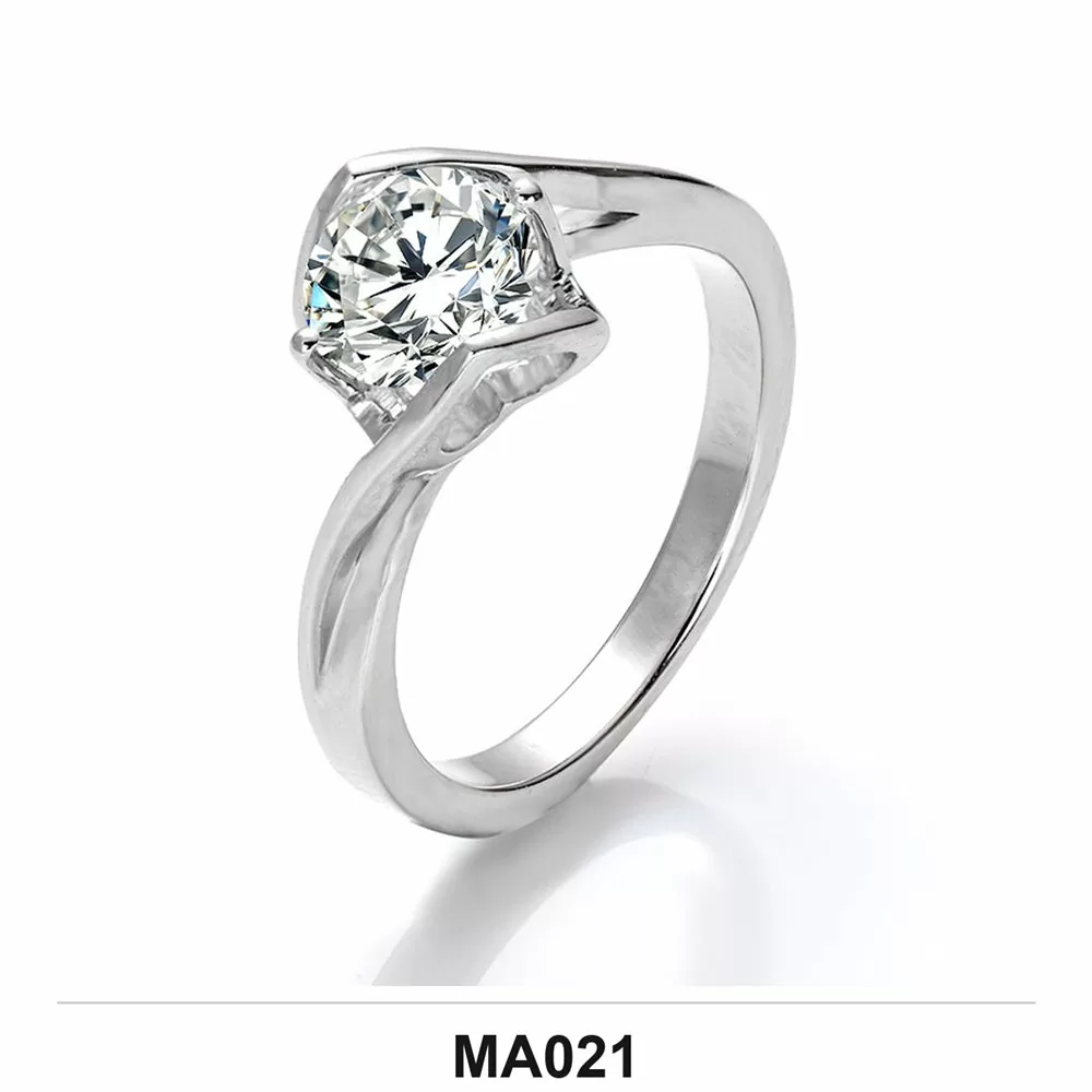 Moissanite 0.5ct–3.0ct Ring Wholesale S925 Silver VVS1 GRA Model MA021