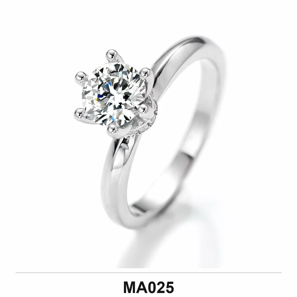 Moissanite 0.5ct–3.0ct Ring Wholesale S925 Silver VVS1 GRA Model MA025