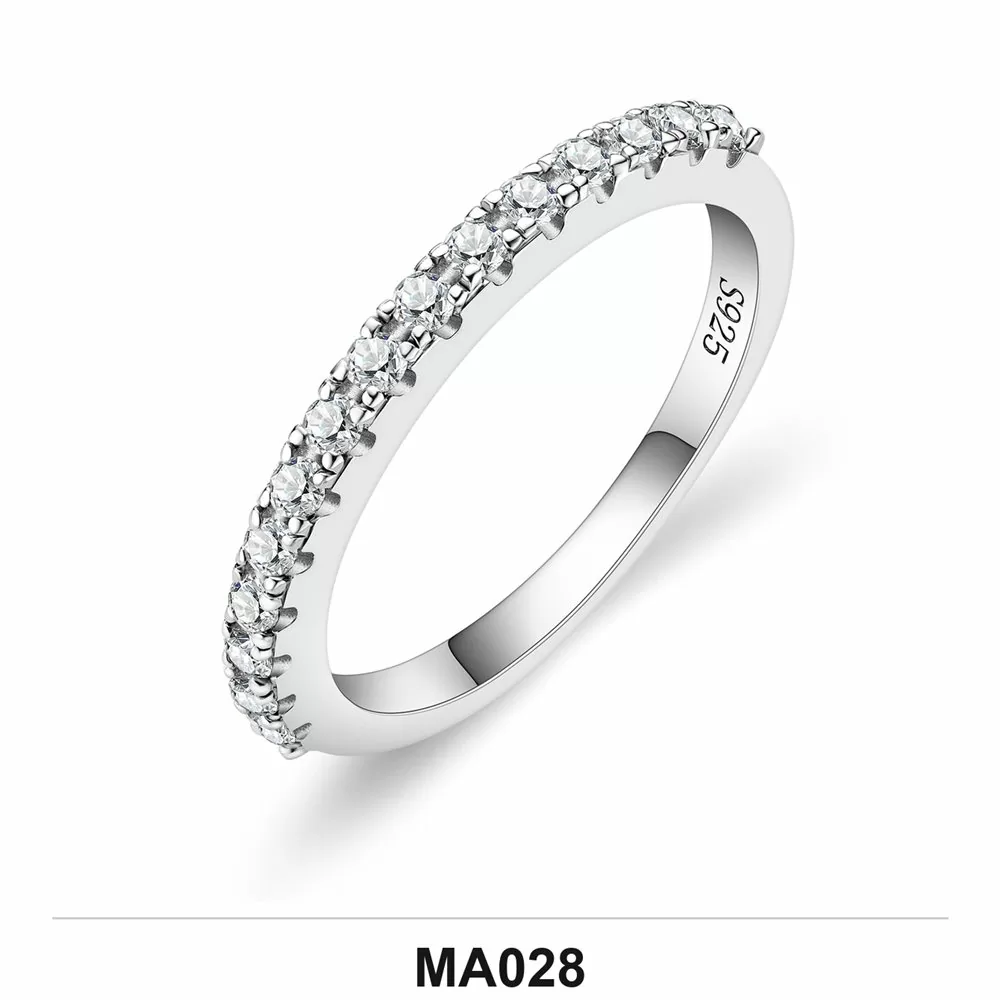 Moissanite 0.5ct–3.0ct Ring Wholesale S925 Silver VVS1 GRA Model MA028