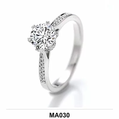 Moissanite 0.5ct–3.0ct Ring Wholesale S925 Silver VVS1 GRA Model MA030