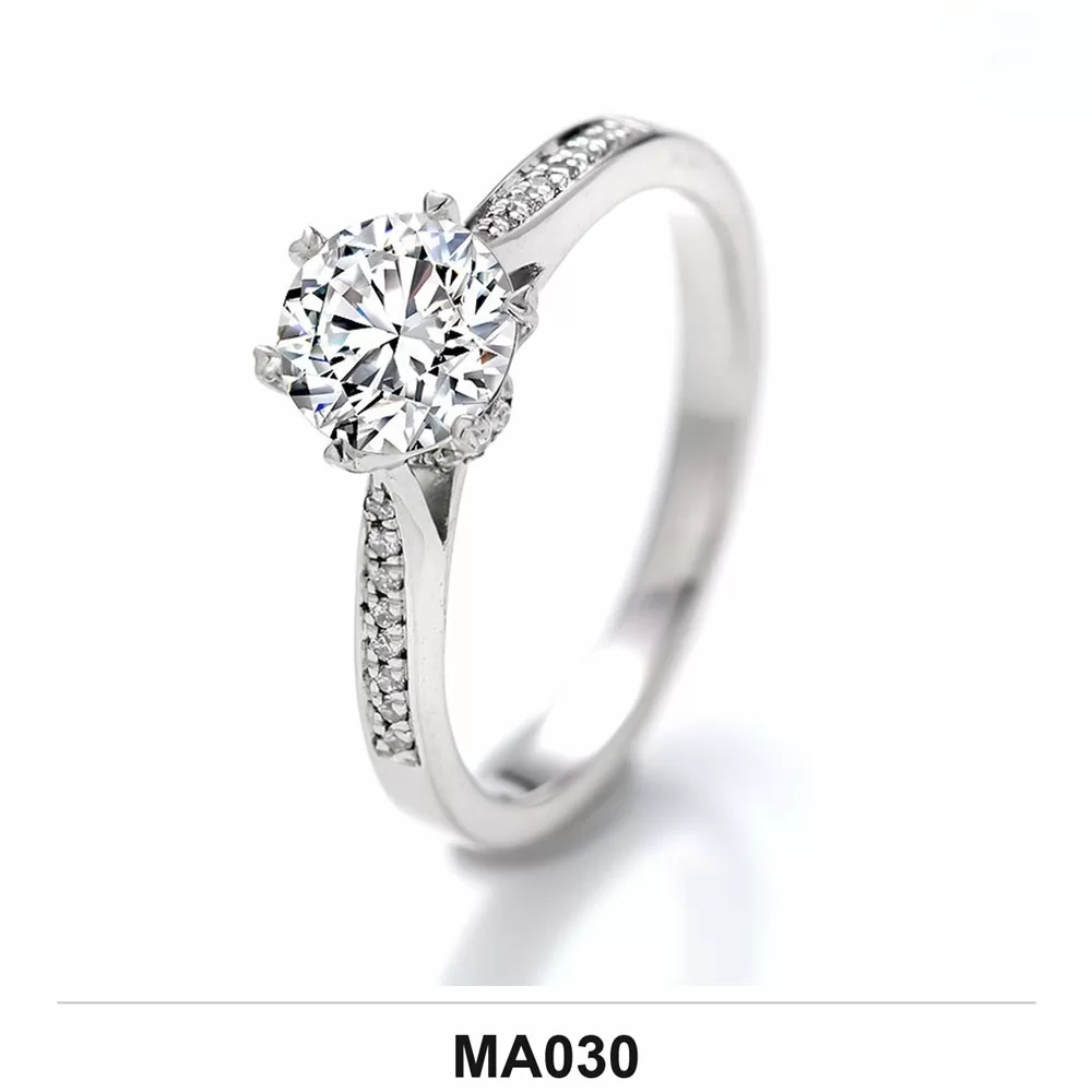 Moissanite 0.5ct–3.0ct Ring Wholesale S925 Silver VVS1 GRA Model MA030