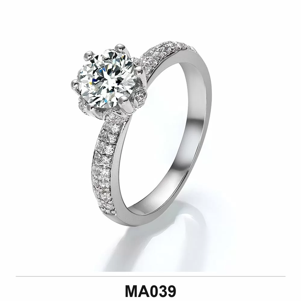 Moissanite 0.5ct–3.0ct Ring Wholesale S925 Silver VVS1 GRA Model MA039