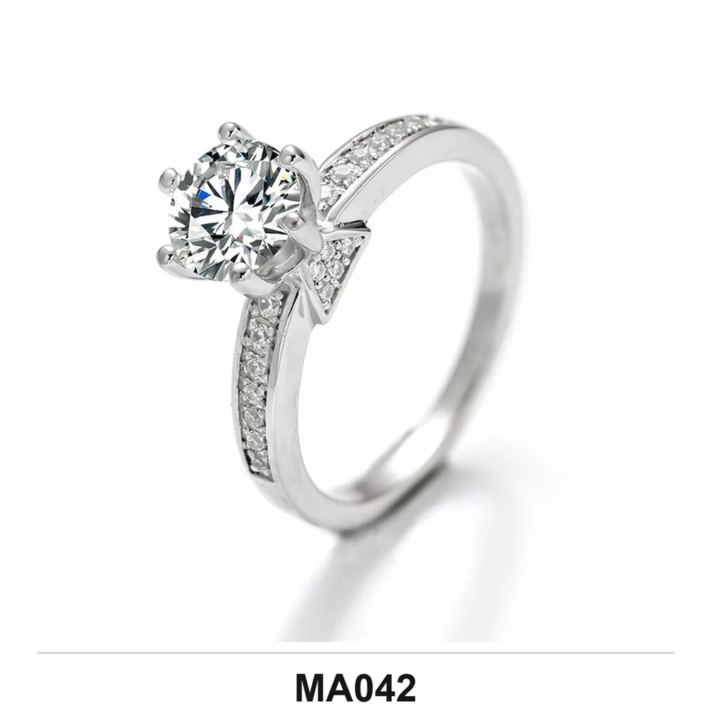 Moissanite 0.5ct–3.0ct Ring Wholesale S925 Silver VVS1 GRA Model MA042