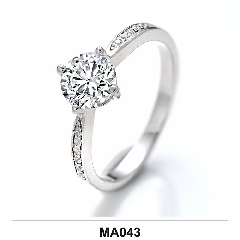Moissanite 0.5ct–3.0ct Ring Wholesale S925 Silver VVS1 GRA Model MA043