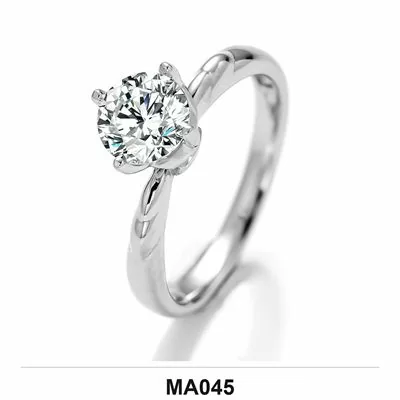 Moissanite 0.5ct–3.0ct Ring Wholesale S925 Silver VVS1 GRA Model MA045