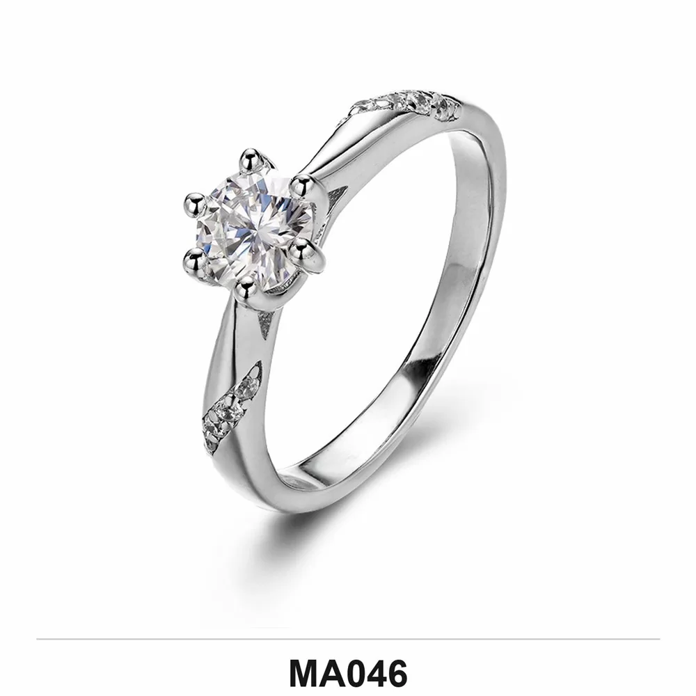 Moissanite 0.5ct–3.0ct Ring Wholesale S925 Silver VVS1 GRA Model MA046