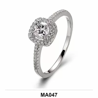 Moissanite 0.5ct–3.0ct Ring Wholesale S925 Silver VVS1 GRA Model MA047