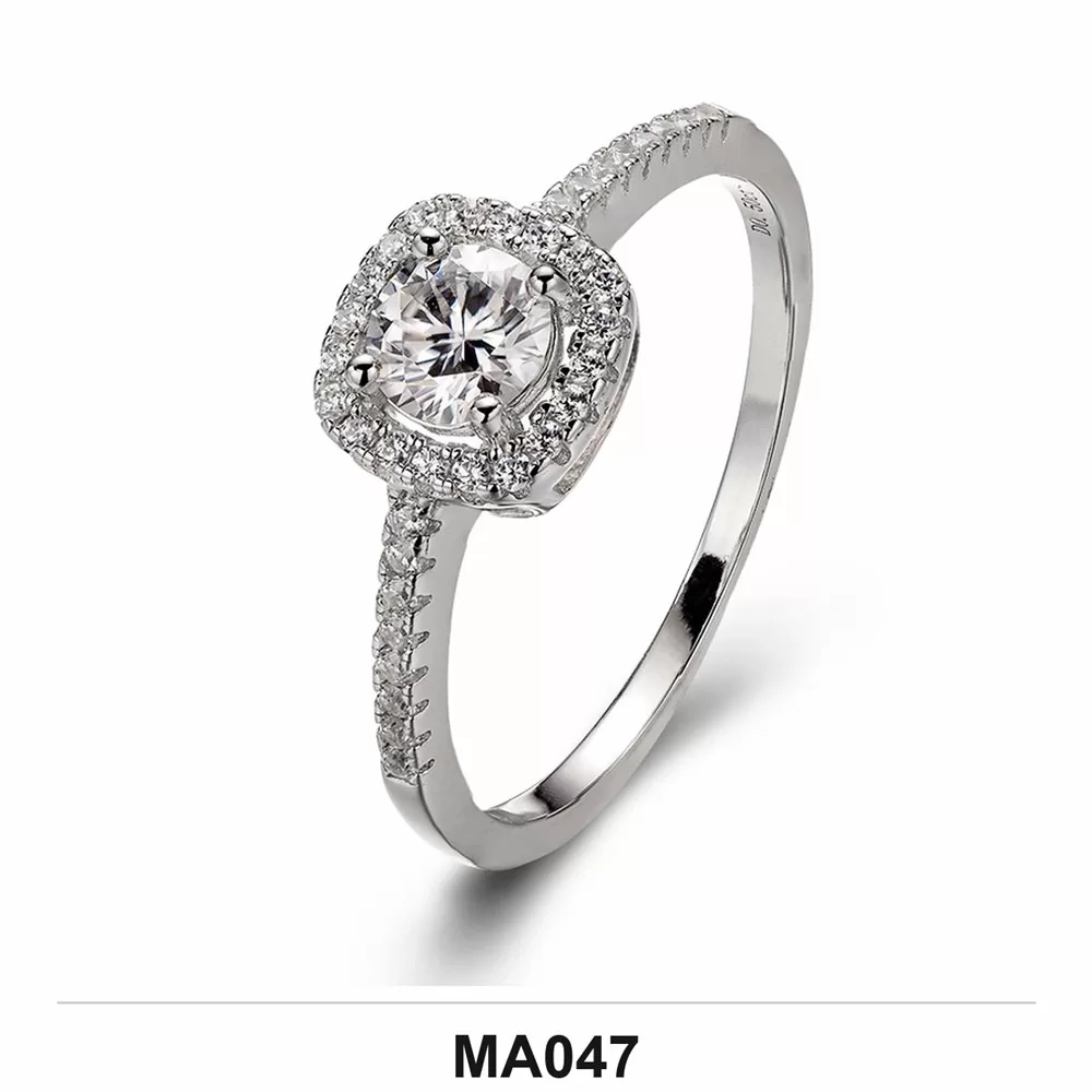 Moissanite 0.5ct–3.0ct Ring Wholesale S925 Silver VVS1 GRA Model MA047