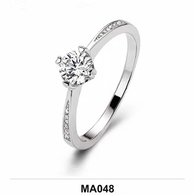 Moissanite 0.5ct–3.0ct Ring Wholesale S925 Silver VVS1 GRA Model MA048