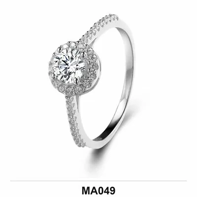 Moissanite 0.5ct–3.0ct Ring Wholesale S925 Silver VVS1 GRA Model MA049