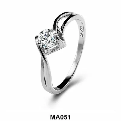 Moissanite 0.5ct–3.0ct Ring Wholesale S925 Silver VVS1 GRA Model MA051