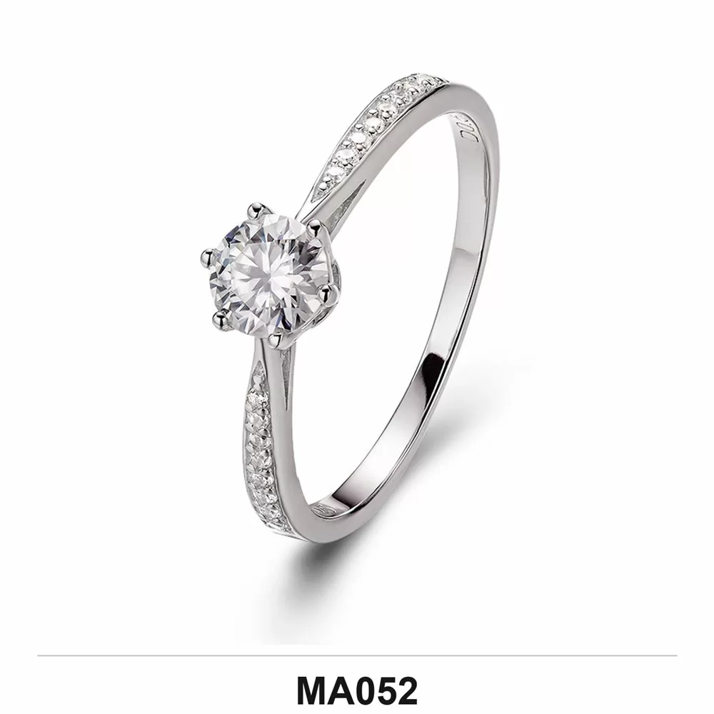 Moissanite 0.5ct–3.0ct Ring Wholesale S925 Silver VVS1 GRA Model MA052
