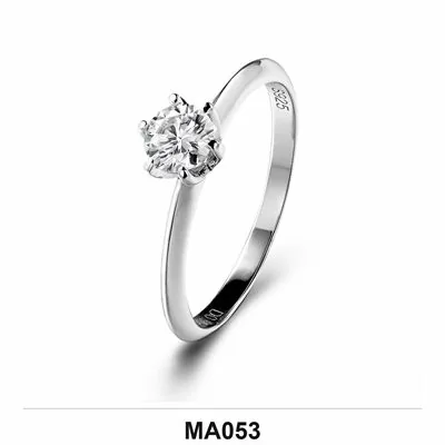 Moissanite 0.5ct–3.0ct Ring Wholesale S925 Silver VVS1 GRA Model MA053