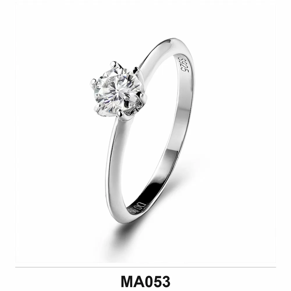 Moissanite 0.5ct–3.0ct Ring Wholesale S925 Silver VVS1 GRA Model MA053